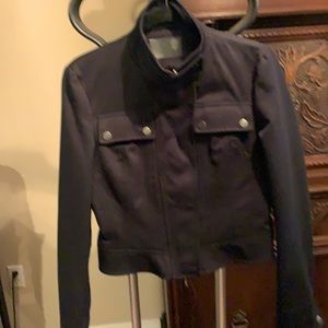 Hugo Boss, moto style, black cropped jacket, size medium